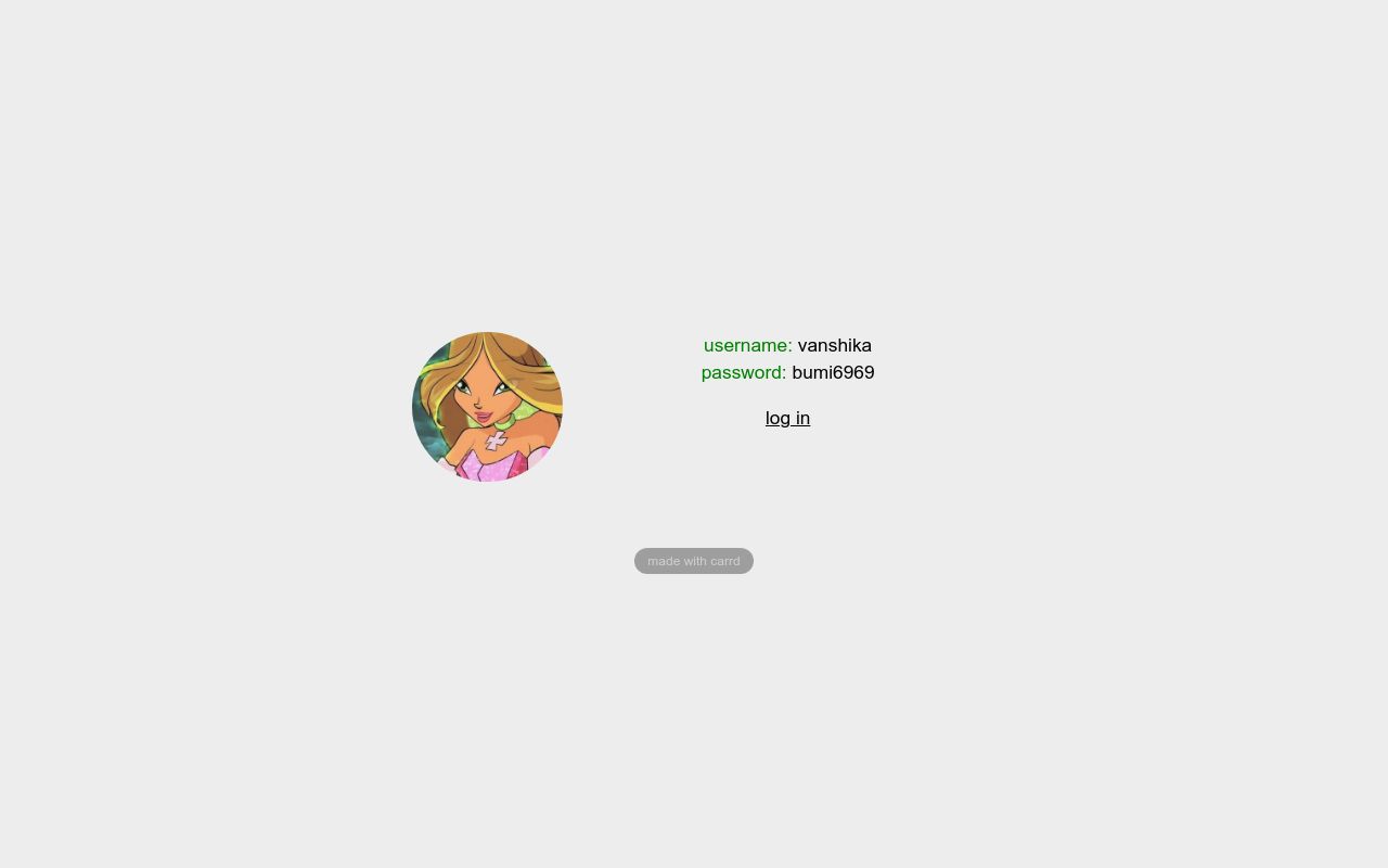 Carrd profile picture for @vanshika